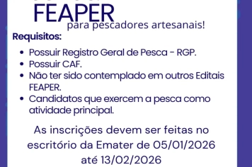 INSCRIÇÕES FEAPER ABERTAS 