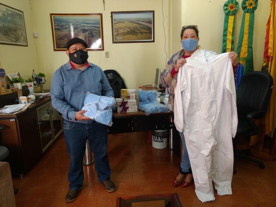 Garruchos recebe doações de EPI's da AMM no combate ao Coronavirus
