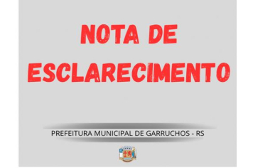 NOTA DE ESCLARECIMENTO 