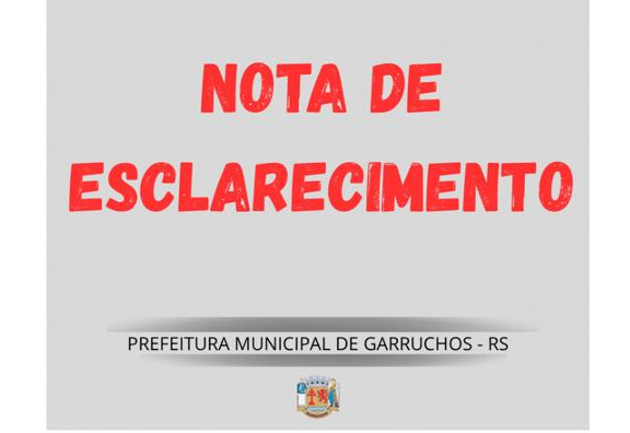 NOTA DE ESCLARECIMENTO 