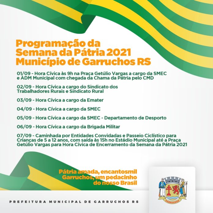 Programação da Semana da Pátria em Garruchos